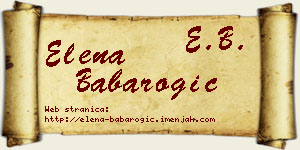 Elena Babarogić vizit kartica